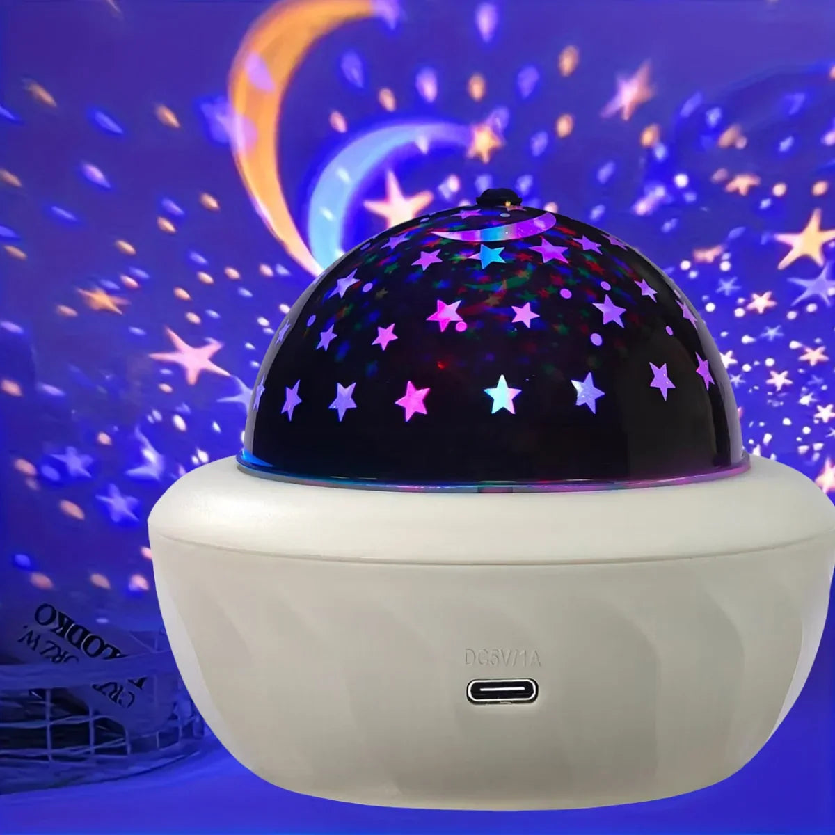 USB Galaxy Projection Lamp with Colorful Rotating Stars