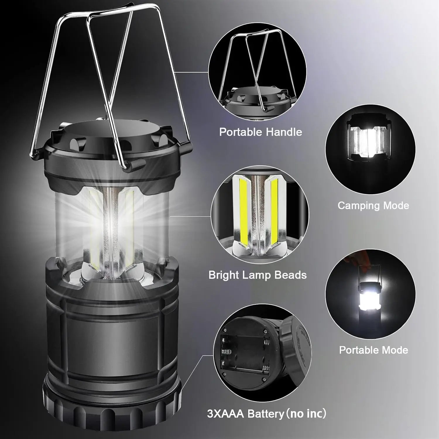 BrightWay Portable Lantern: Battery-Powered Emergency Lighting
