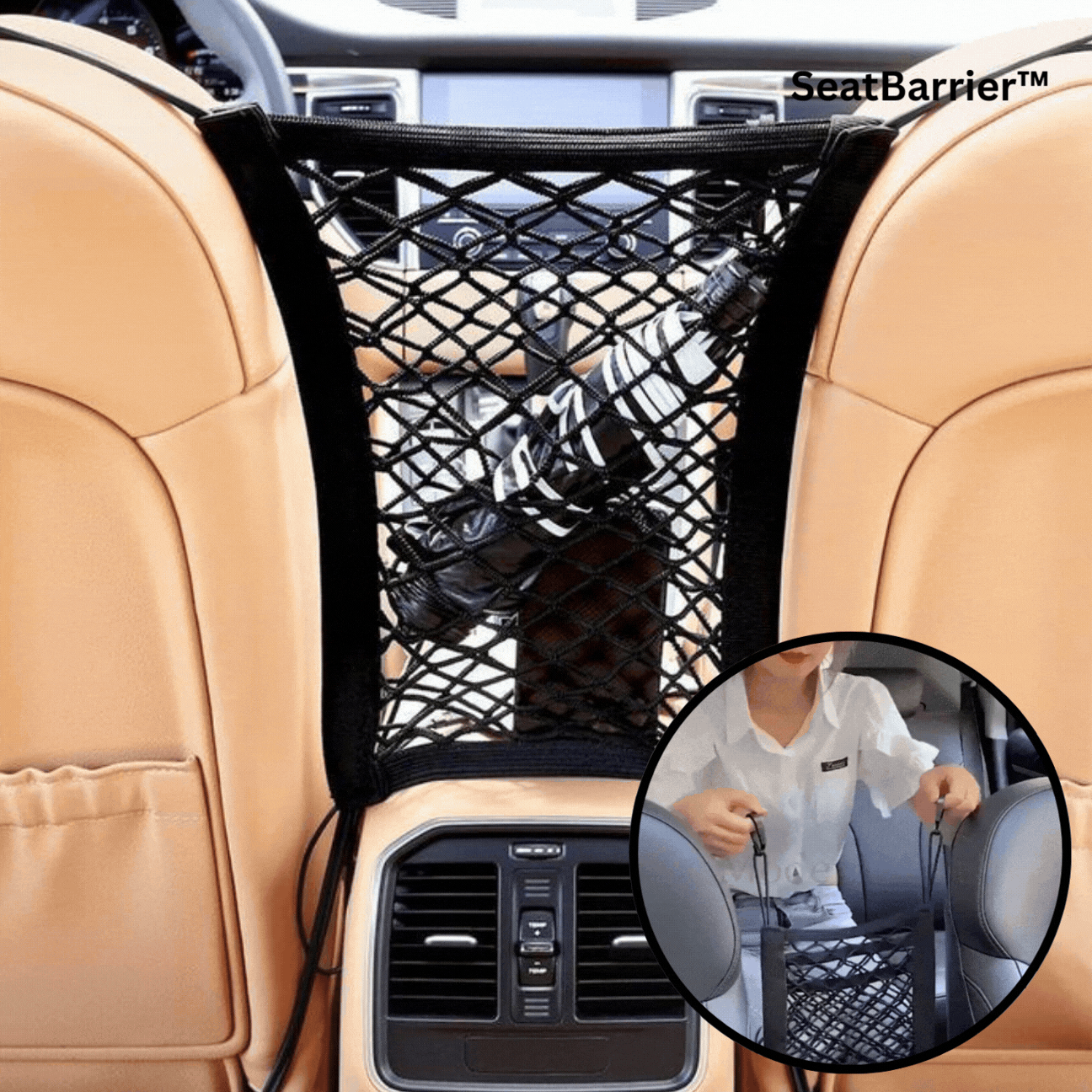 Car Organizer with Safety Barrier Design – Protects Children and Pets