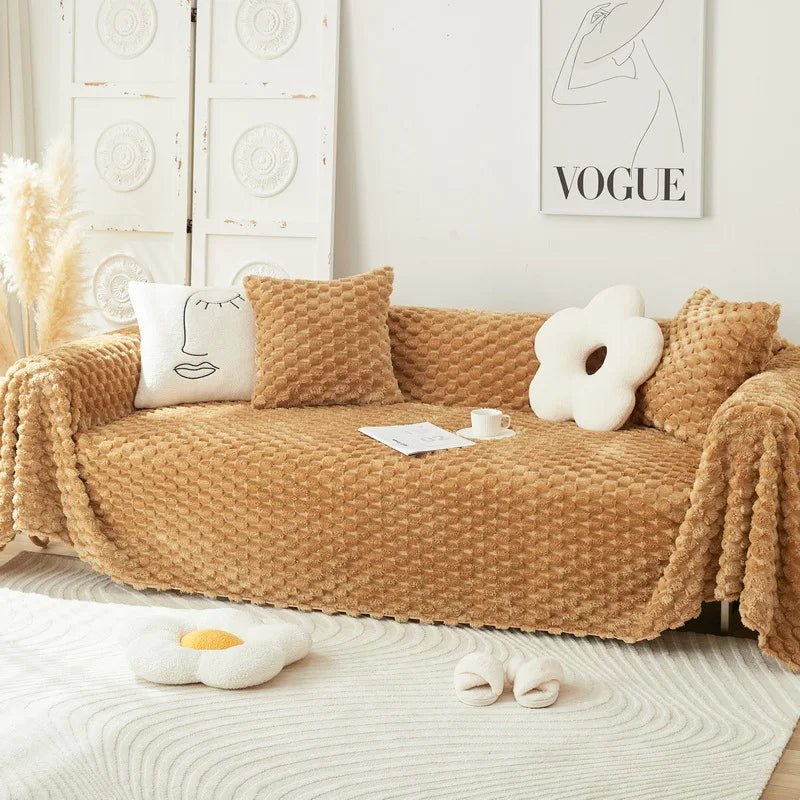 CozyGuard Chenille Sofa Protector with Scratch-Resistant Design