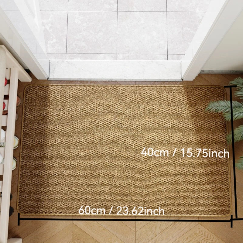 Stylish and Resilient Outdoor Entry Mat with Jute-Like Texture