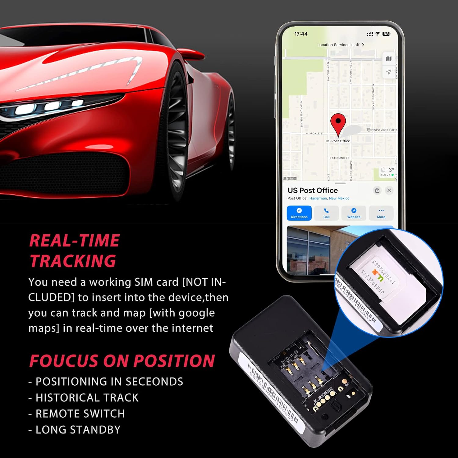 Mini GPS Vehicle Tracker with Magnetic Mount – Real-Time Safety Monitoring
