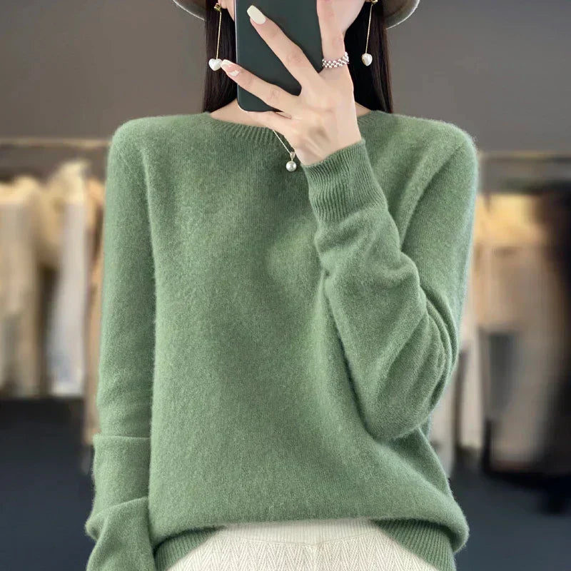 LuxeMerino Women's Pure Australian Wool Pullover Sweater