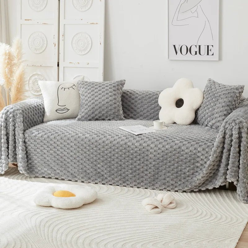 CozyGuard Chenille Sofa Protector with Scratch-Resistant Design