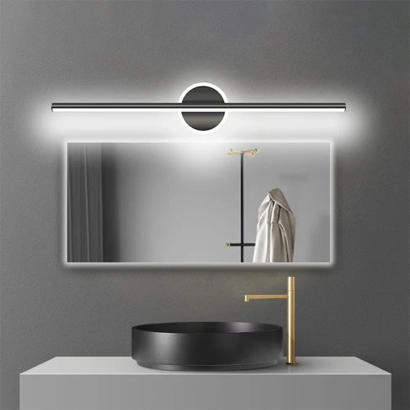 Elegant LED Wall Lamp – 40/60cm Gold and Black Accent Light