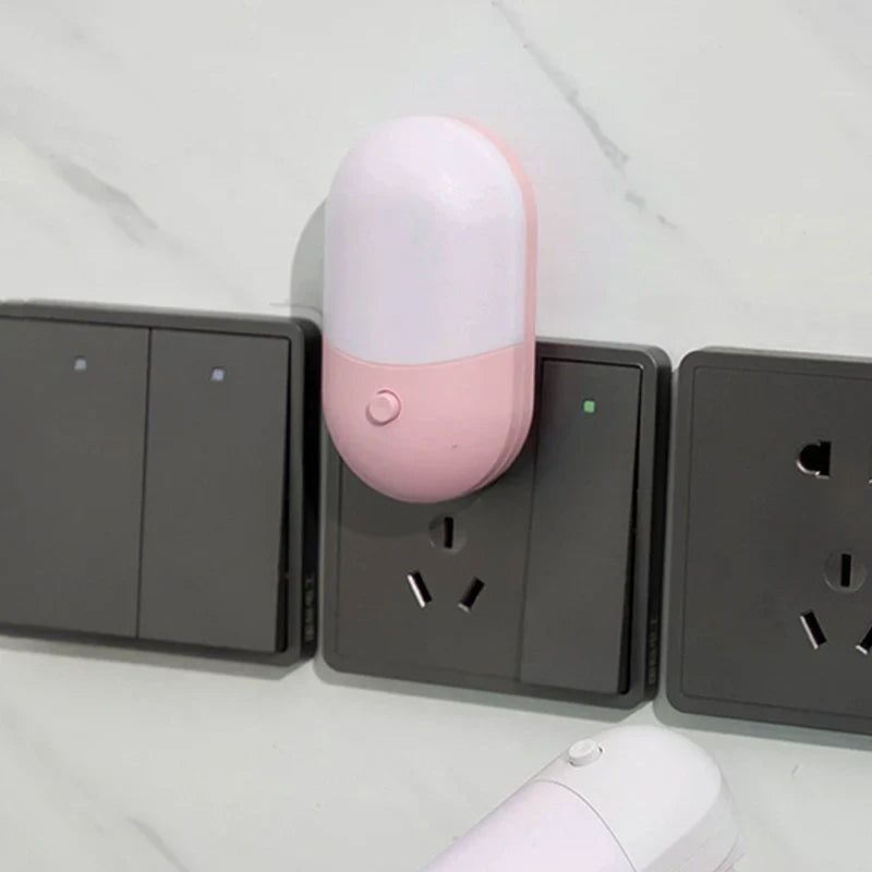 Plug In LED Night Light Eye Protection Bedside Lamp Baby Feeding Living Room
