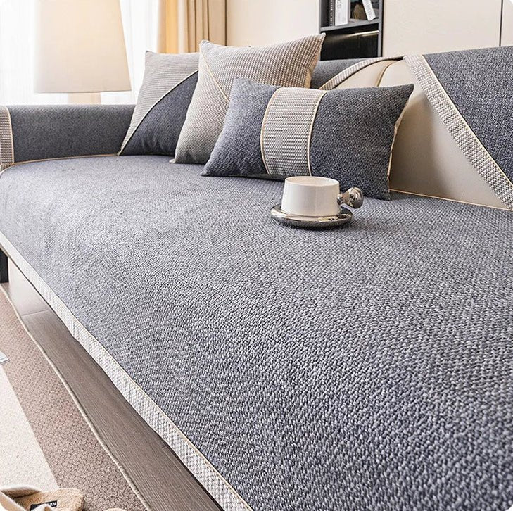 All-Season Anti-Slip Cotton-Linen Sofa Protector