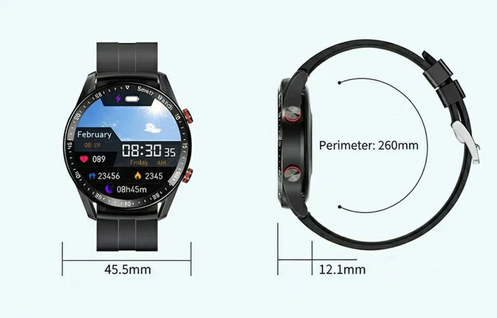 HealthSync Elite Men's Smartwatch with ECG, PPG, and Call Features