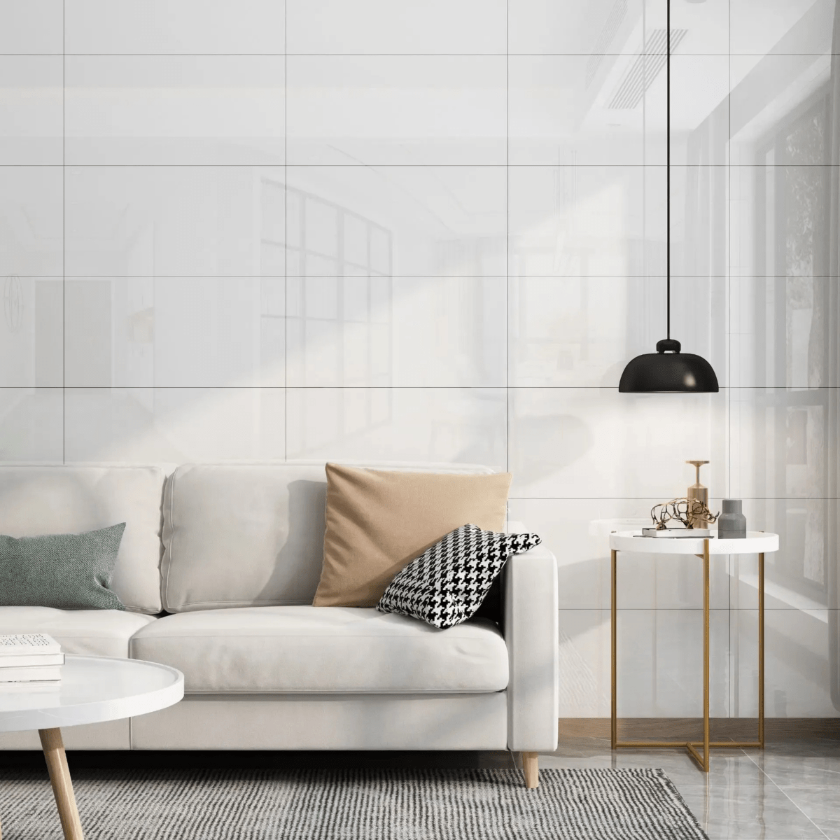 Luxura Peel-and-Stick Marble Effect PVC Floor Tiles