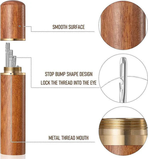 Sewing Needles with Self-Threading Design