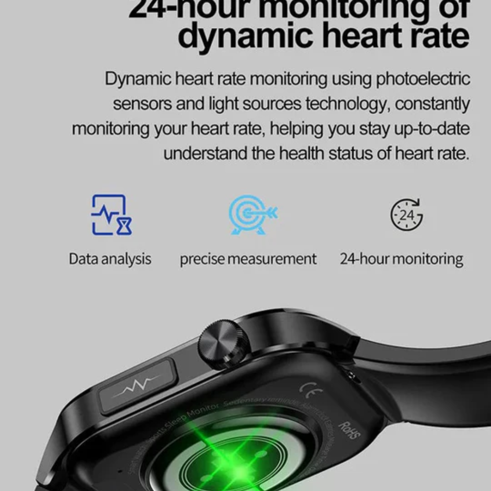 Activity Tracking Smartwatch for Seniors - Heart Rate Monitor & Wellness Features