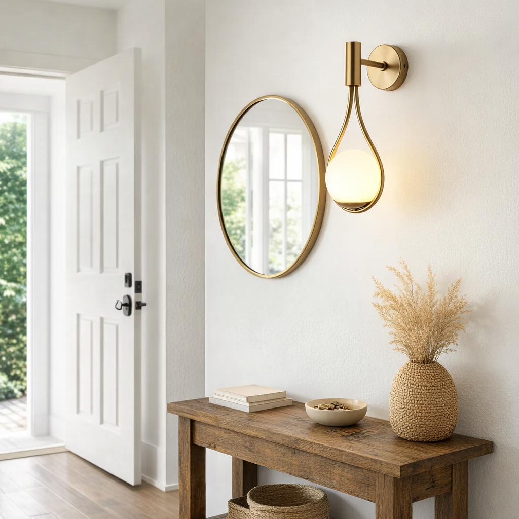 NordicGlow Contemporary Metal Wall Light Fixture