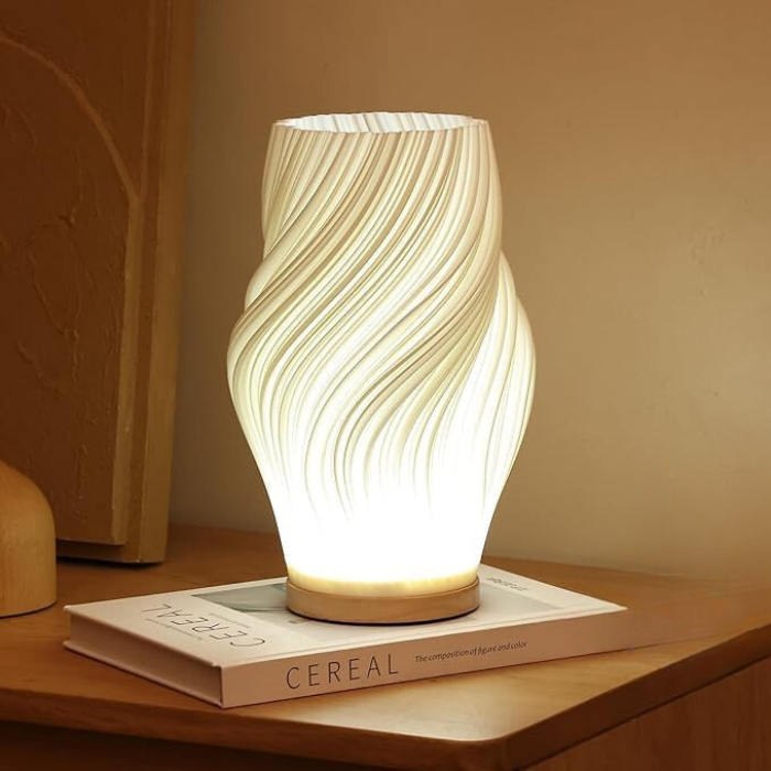 Taavita Wavecrest Lamp - Contemporary Elegance with Dimmable Features