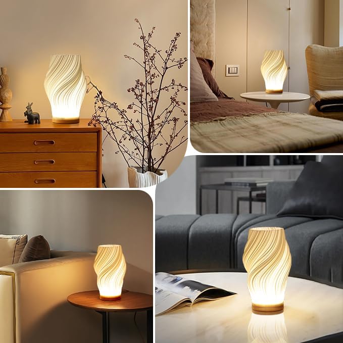 Taavita Wavecrest Lamp - Contemporary Elegance with Dimmable Features