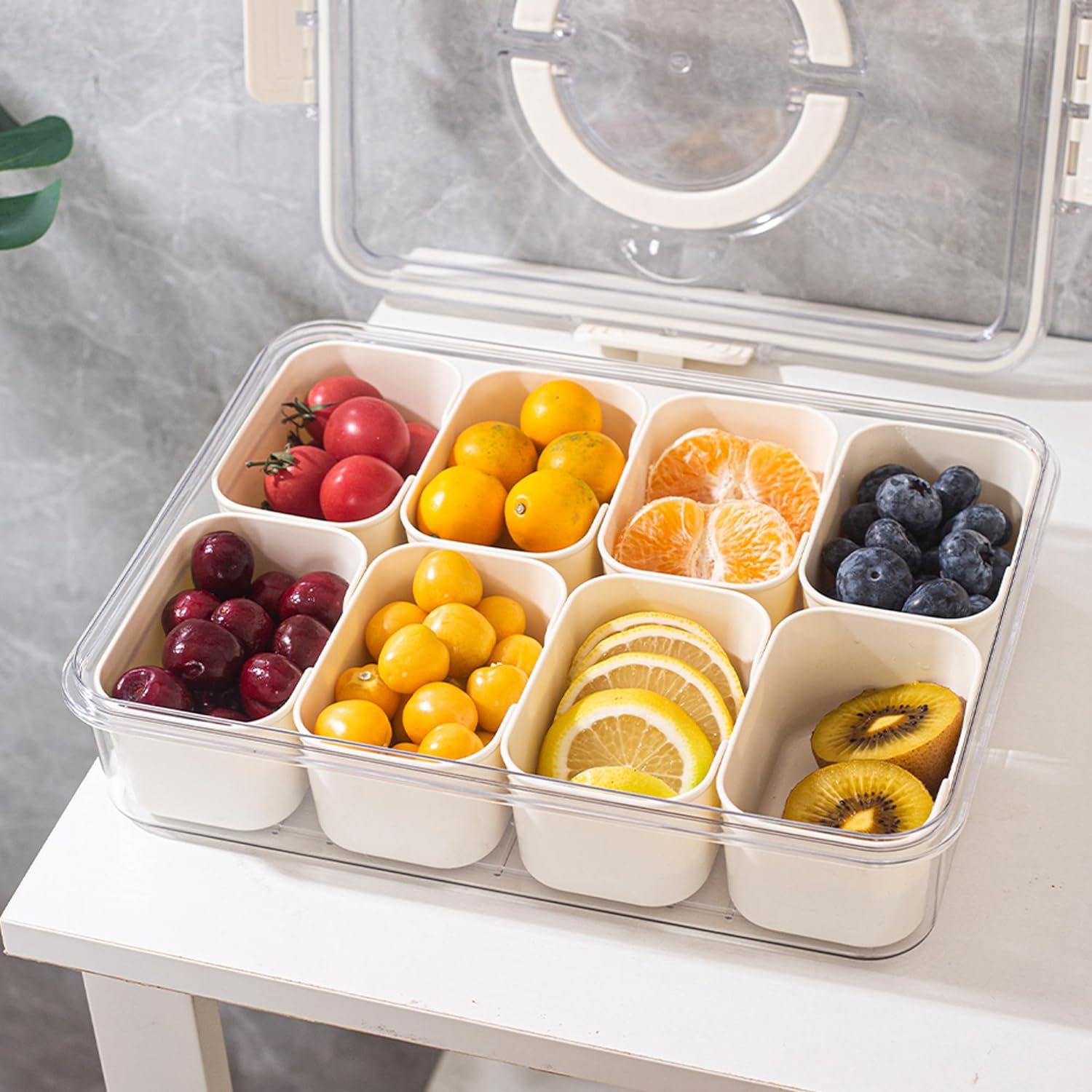 Chic Snack Organizer Tray - 8 Compartment Serving Solution