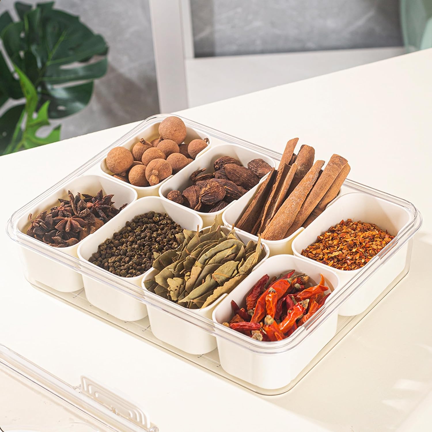 Chic Snack Organizer Tray - 8 Compartment Serving Solution