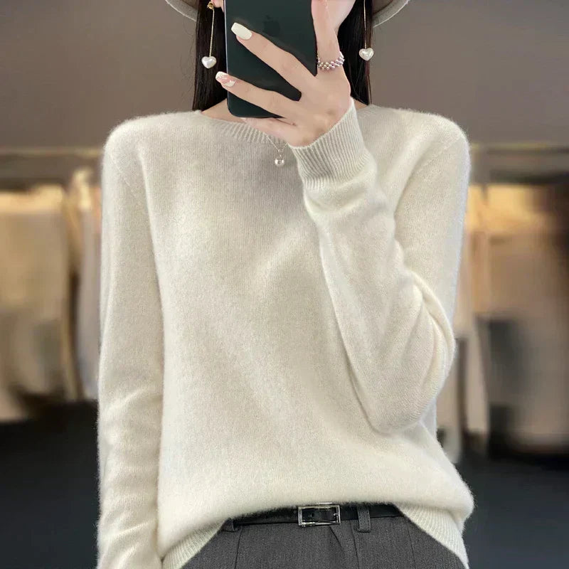 LuxeMerino Women's Pure Australian Wool Pullover Sweater