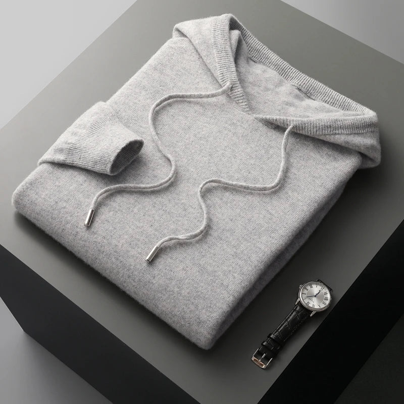 Cozy Merino Wool Hoodie: Elegant Comfort for Chilly Days