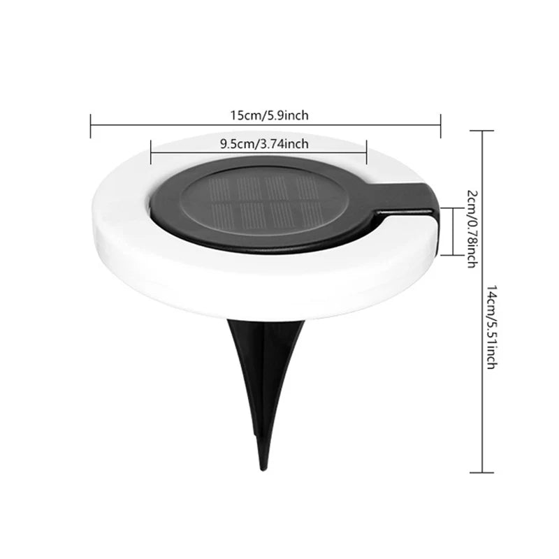 Adjustable 360° Lamp Head Solar Outdoor Light for Gardens
