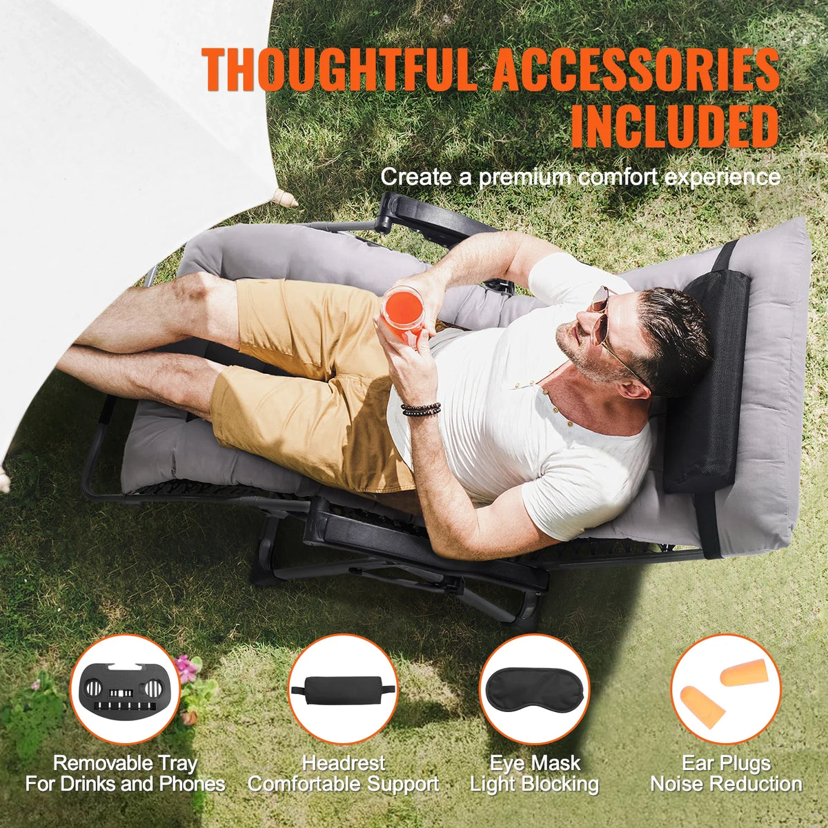 Floating Bliss Recliner Chair with Adjustable Comfort and Cup Holder