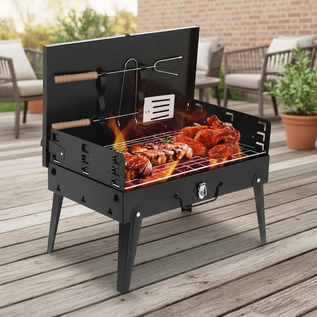 EcoGrill Portable Steel Barbecue for Outdoor Adventures