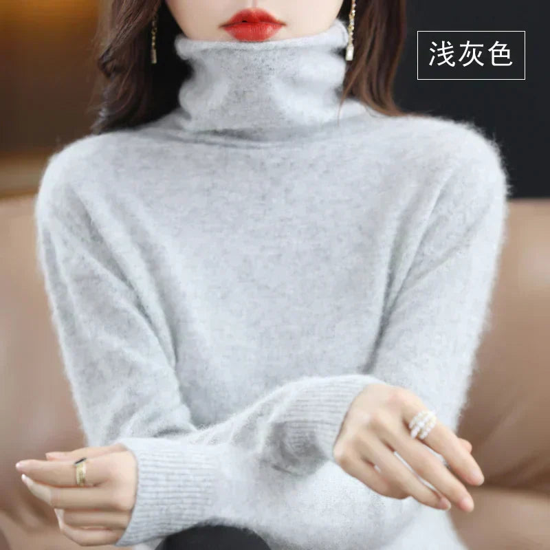 Luxura Cashmere High-Collar Sweater for Cozy Seasons