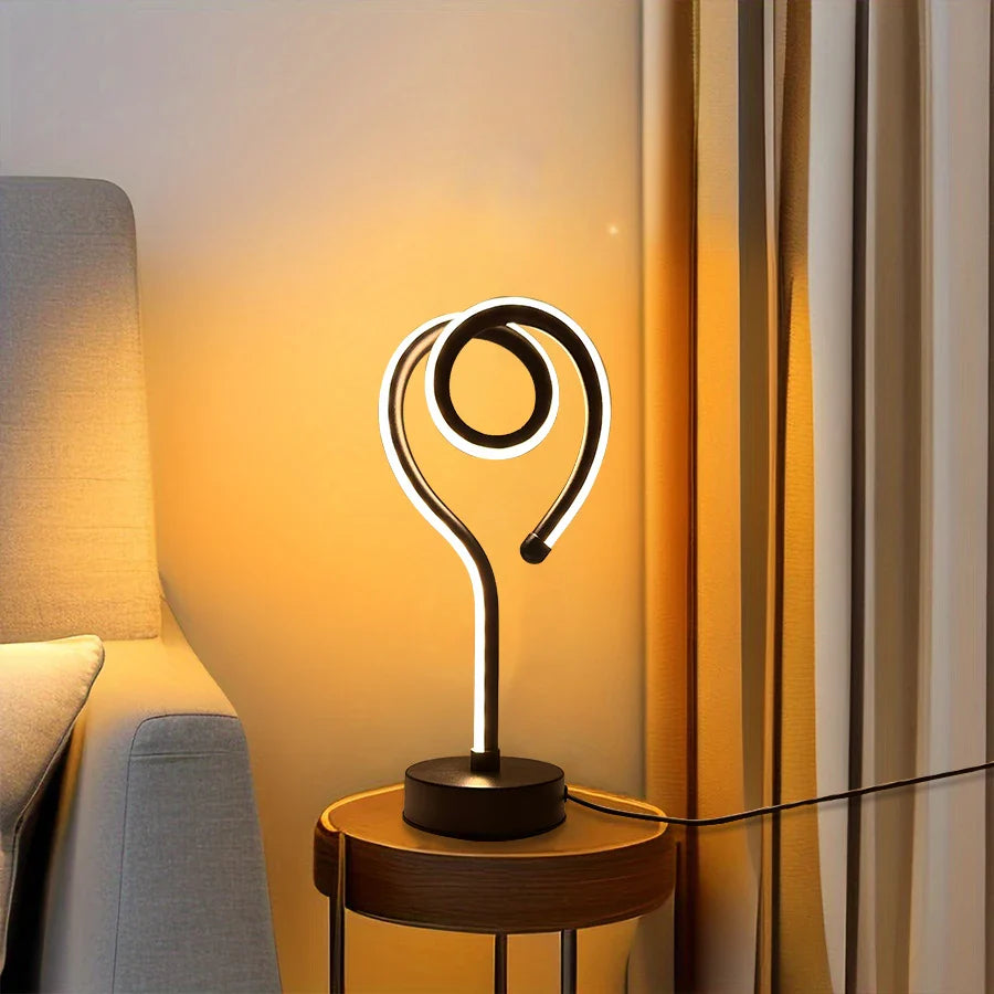 Enchanting Ripple Light: Rechargeable RGB Table Lamp with Remote