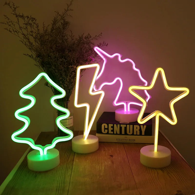 Charming LED Table Lamp with USB & Battery Options for Any Space
