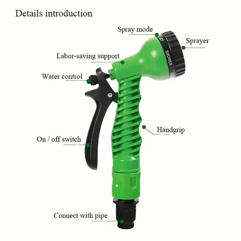 AquaStretch Versatile Expandable Hose - Pressure-Optimized for Gardens & Vehicles