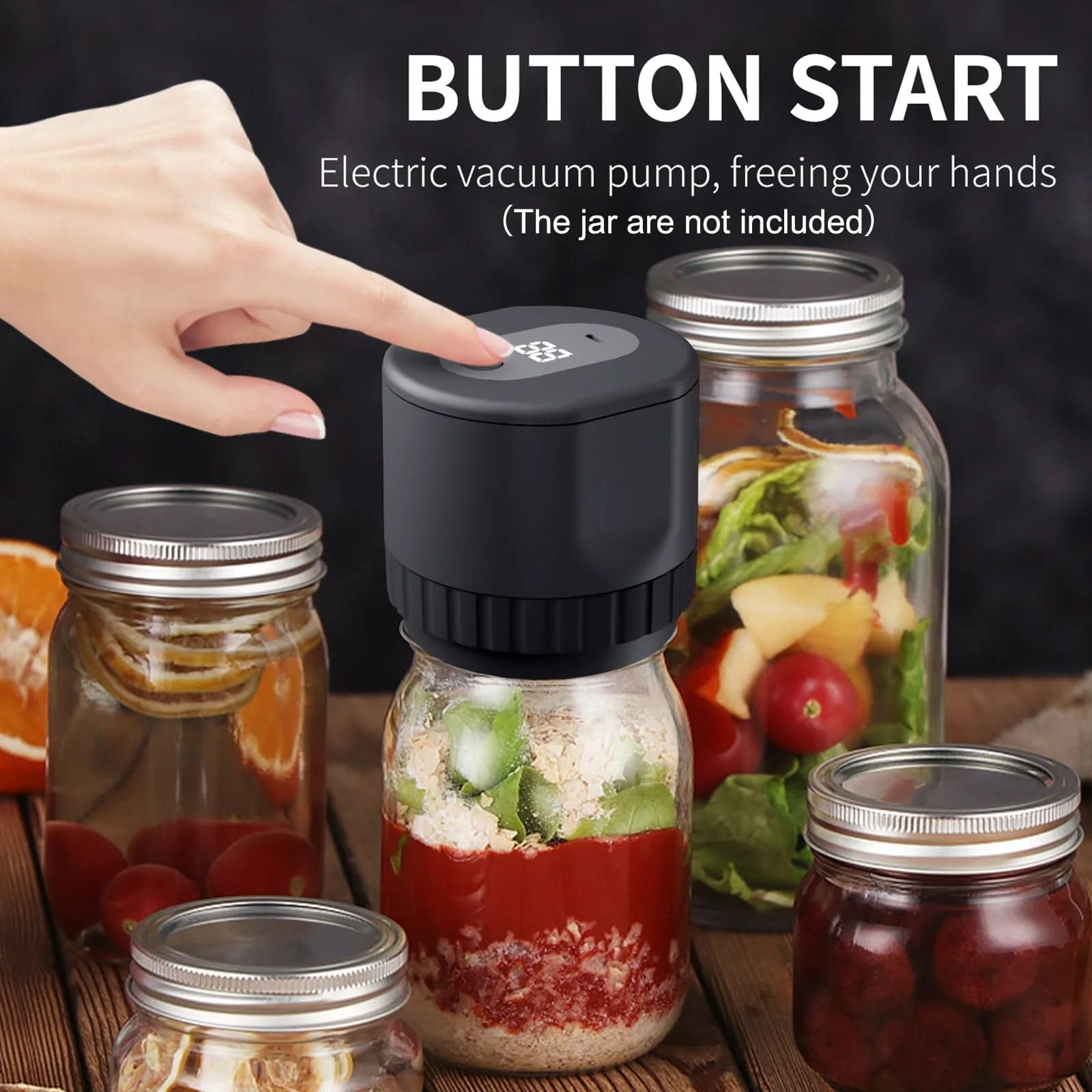 EcoSeal Portable Food Vacuum Sealer for Jars and Bottles