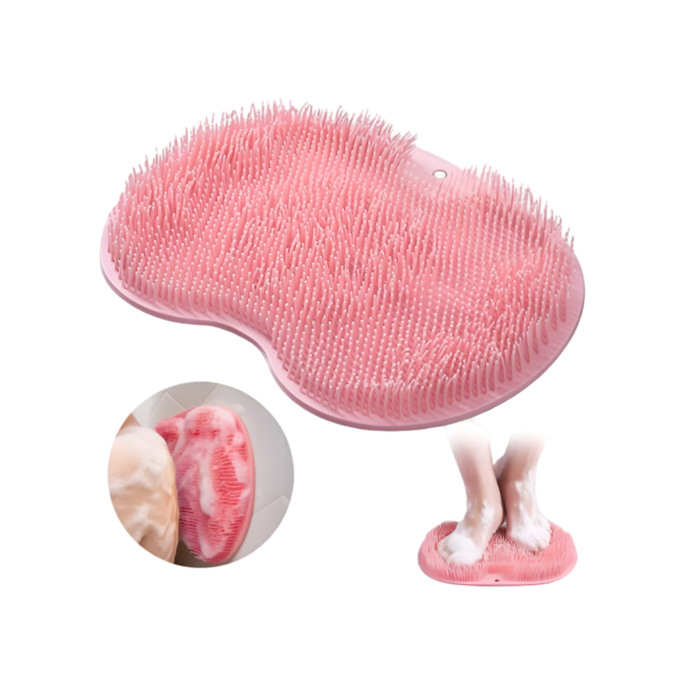 Non-Slip Silicone Foot Cleaning Mat for Effortless Showering