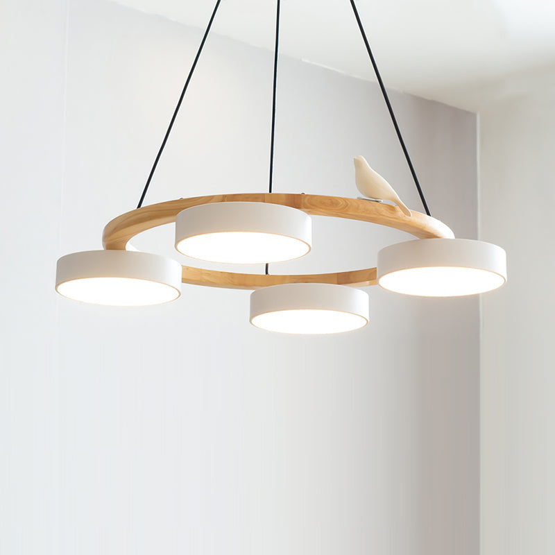Modern Round Chandelier in Elegant Gold for Dining Room