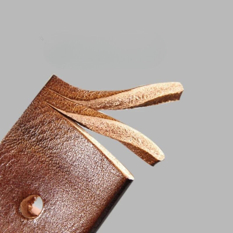 Men's Leather Belt with Sturdy Brass Buckle – Durable Everyday Accessory