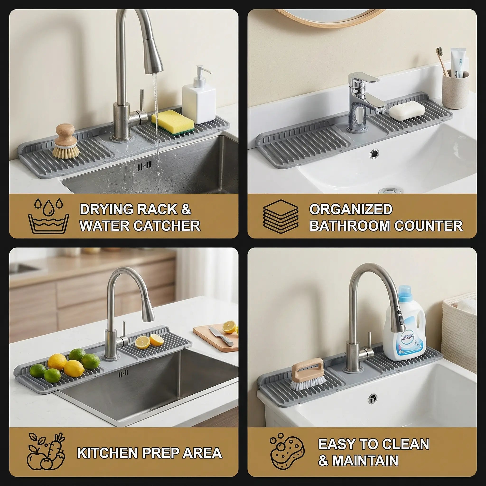 Silicone Faucet Splash Guard for Mess-Free Living