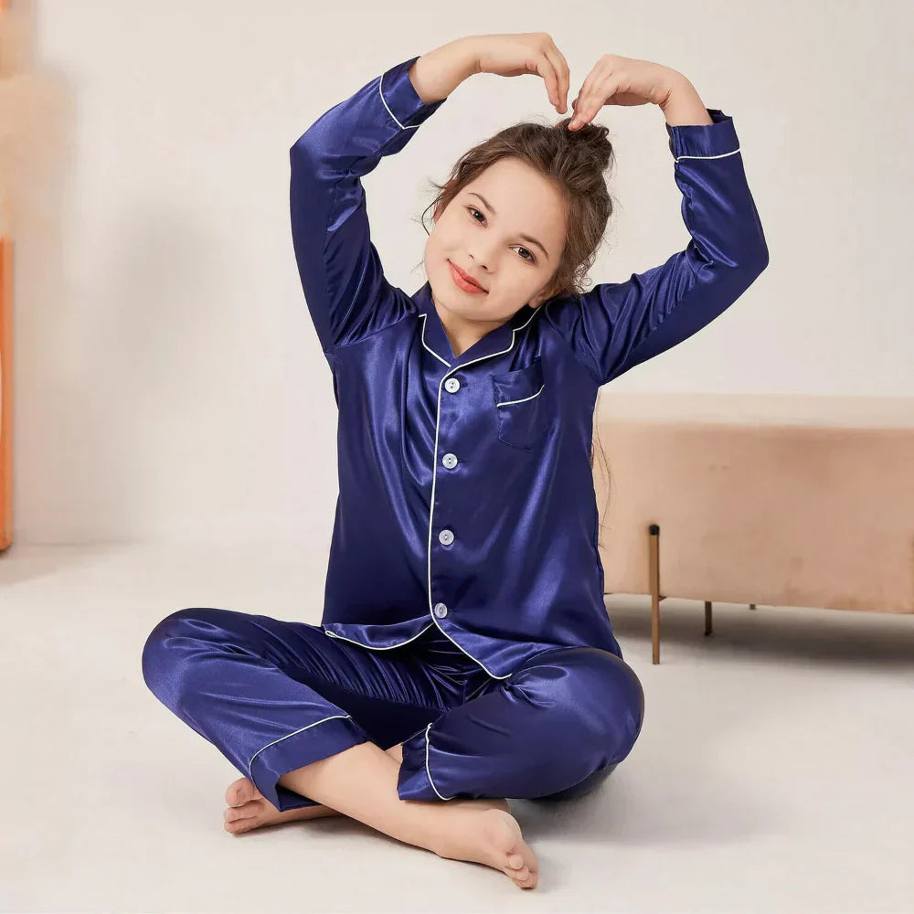 Cozy Button-Down Pajama Set for Kids with Coordinating Pieces