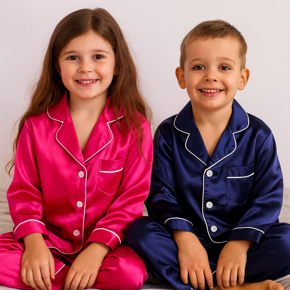 Cozy Button-Down Pajama Set for Kids with Coordinating Pieces