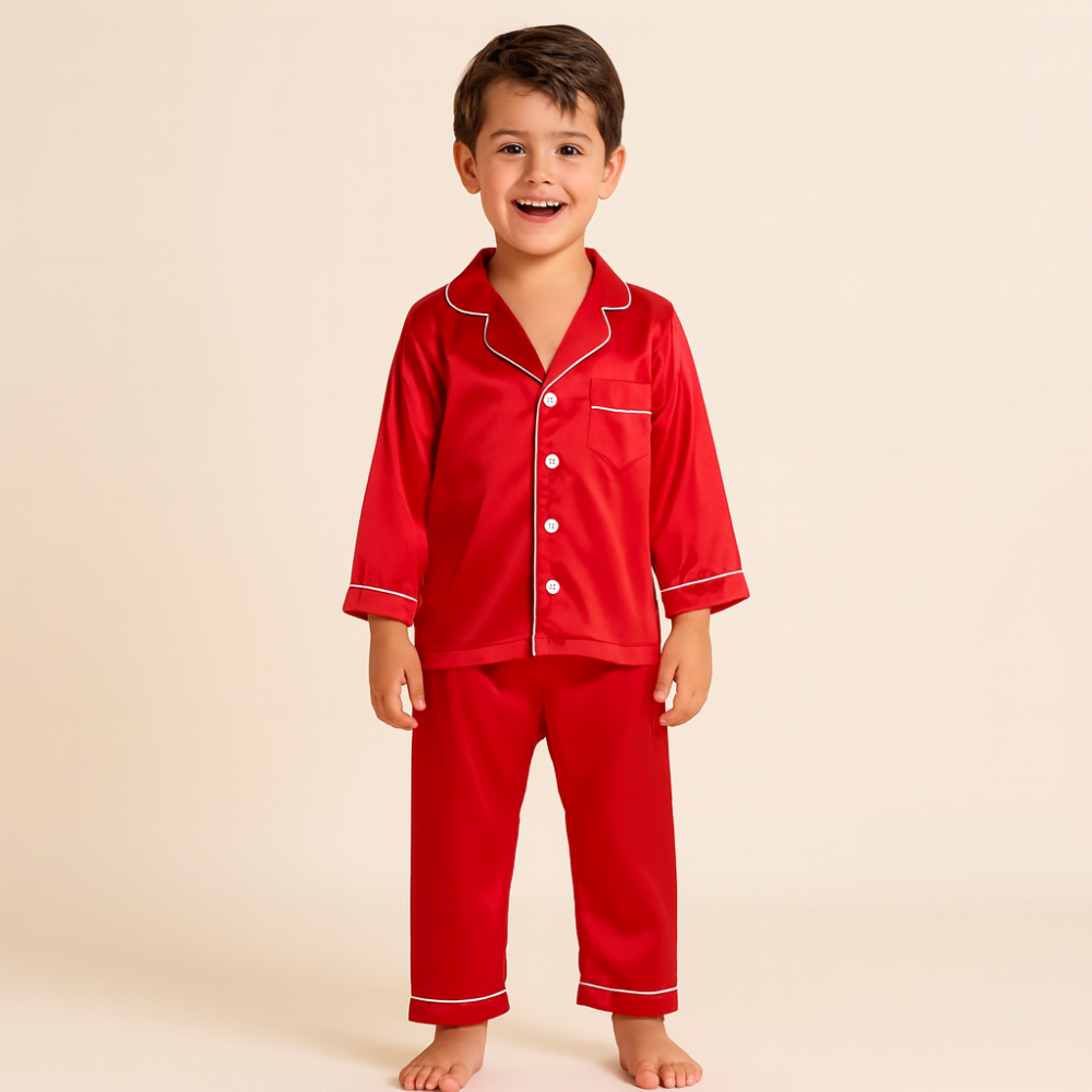Cozy Button-Down Pajama Set for Kids with Coordinating Pieces