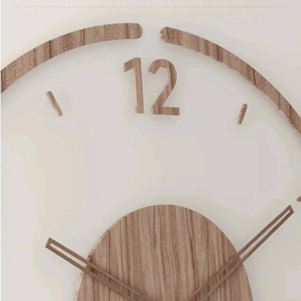 Tranquil Elegance Wall Clock – Natural Beech & Glass, 30 cm