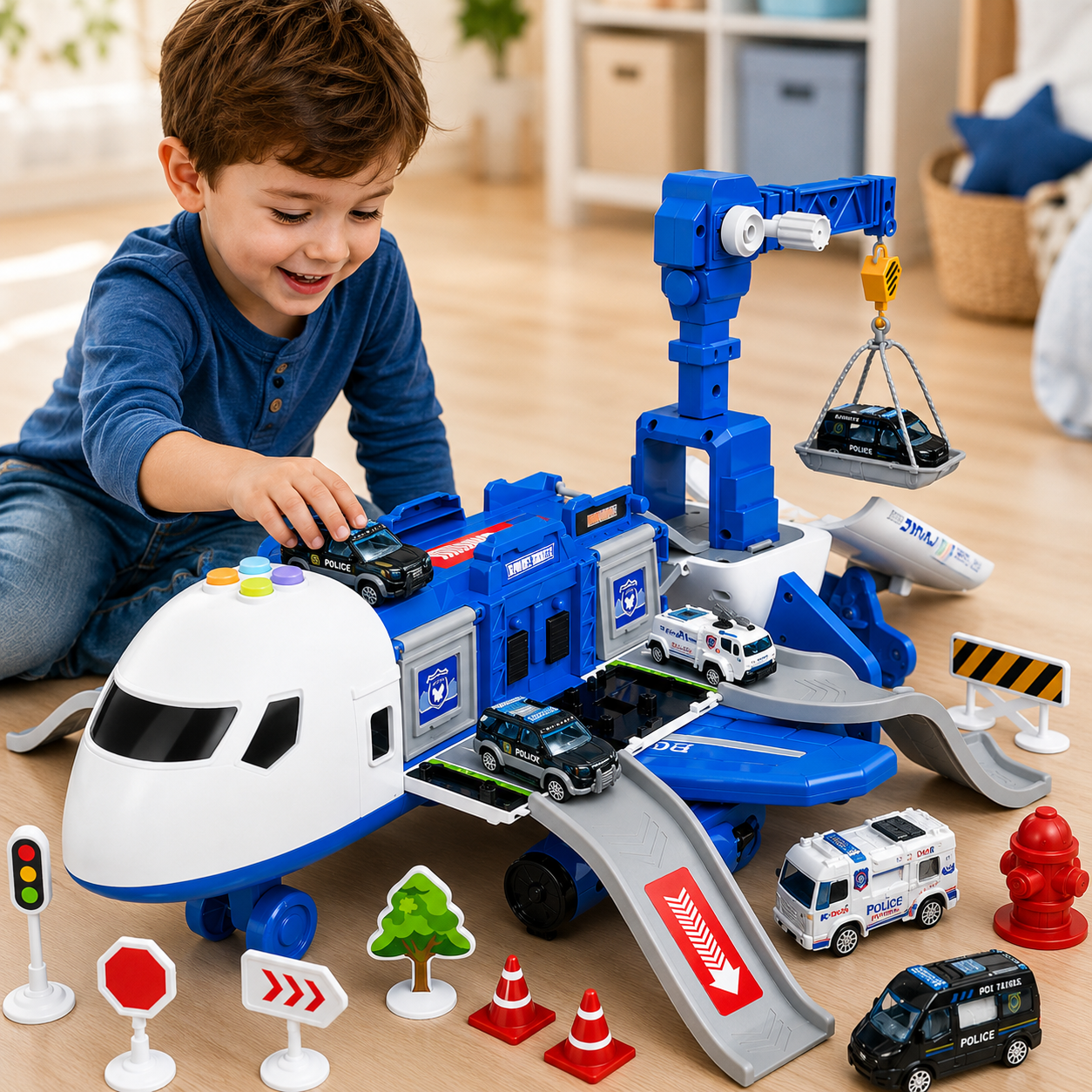 Adventure Airplane Playset with Multi-Vehicle Fun for Creative Role Play