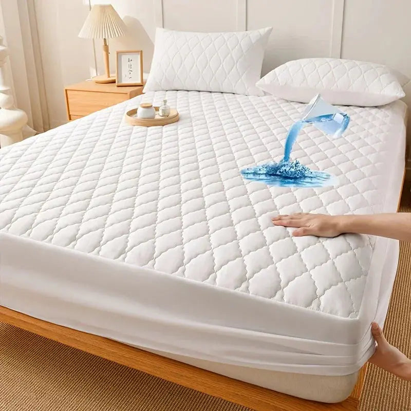 Waterproof Mattress Cover with Quilted Padding | Secure Fit for Sleep Comfort
