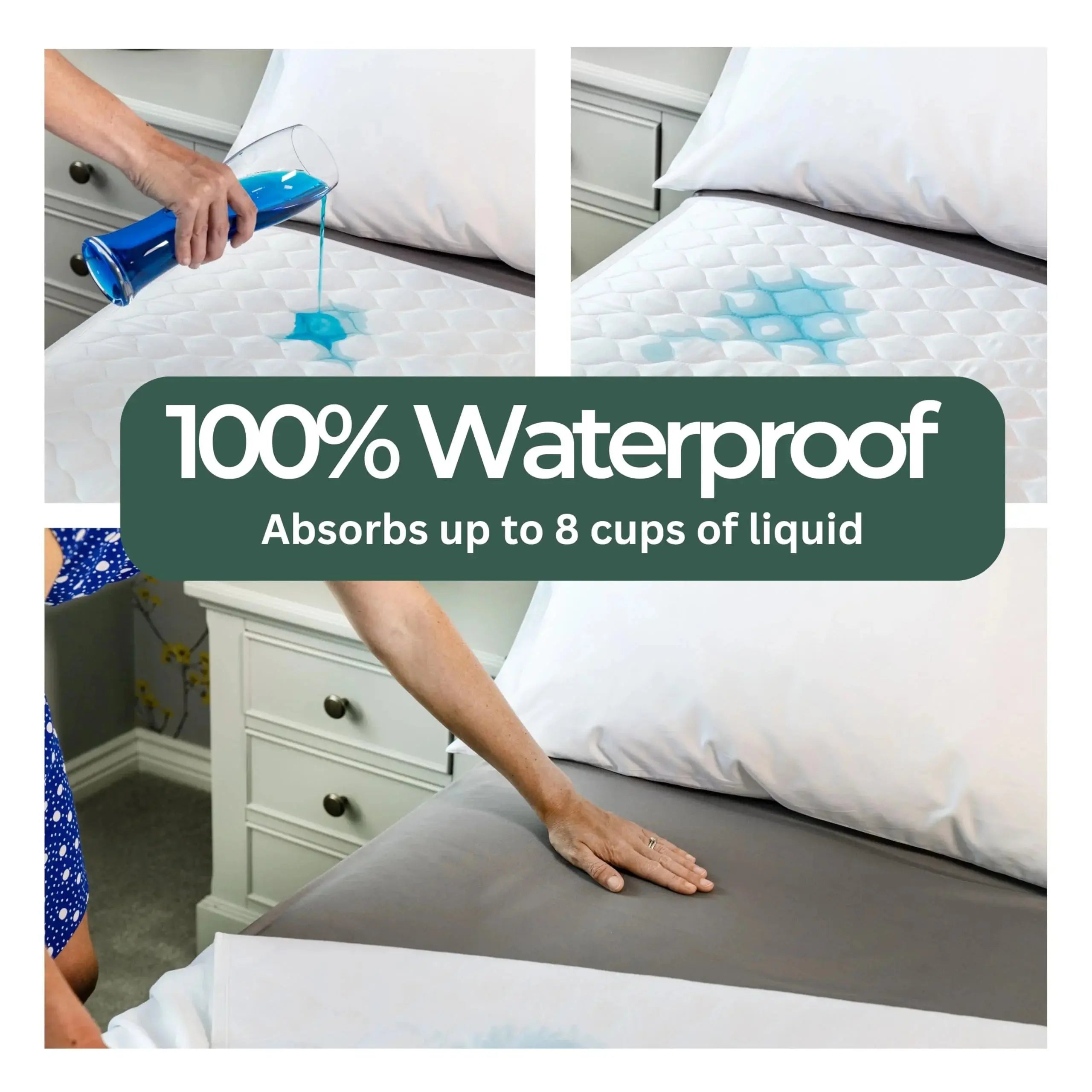 Waterproof Mattress Cover with Quilted Padding | Secure Fit for Sleep Comfort