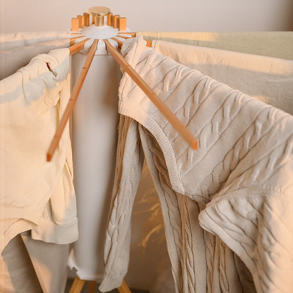 Compact and Stylish Indoor Laundry Drying Rack