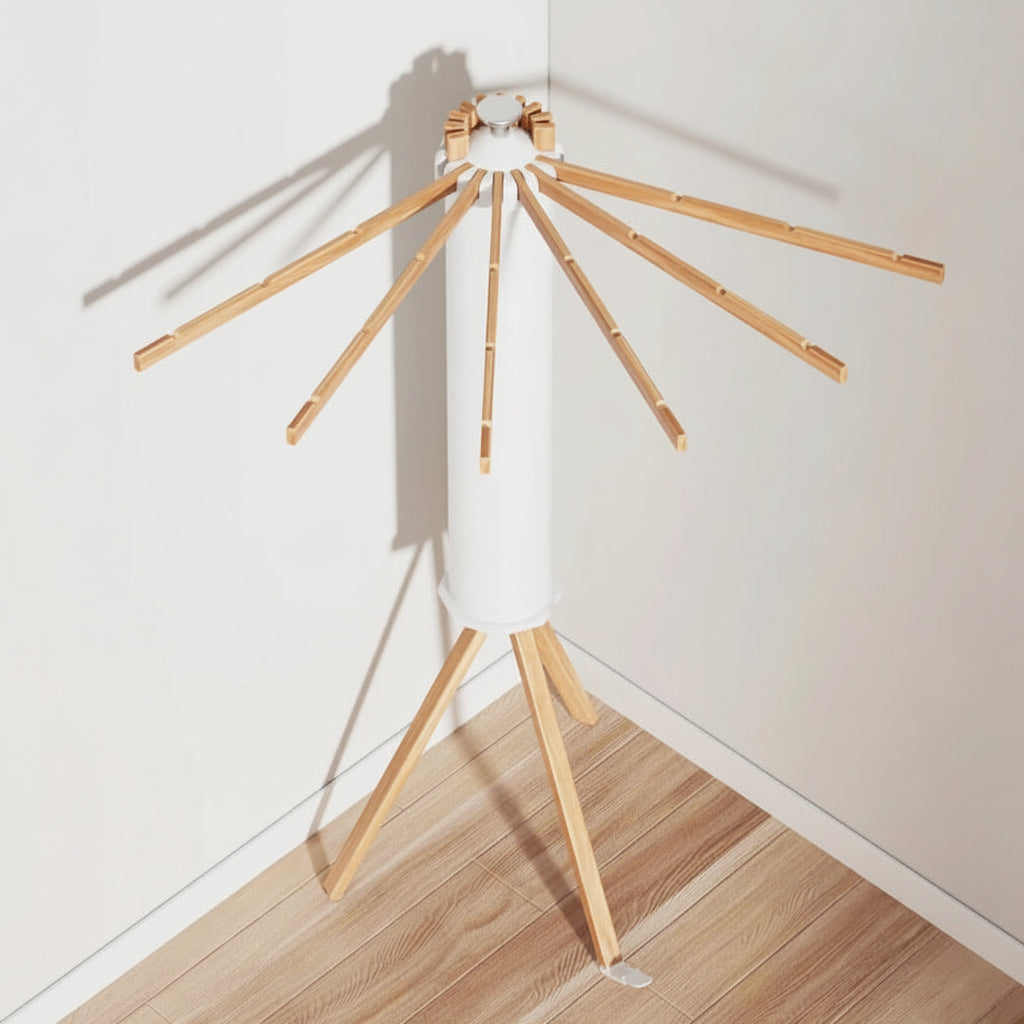 Compact and Stylish Indoor Laundry Drying Rack