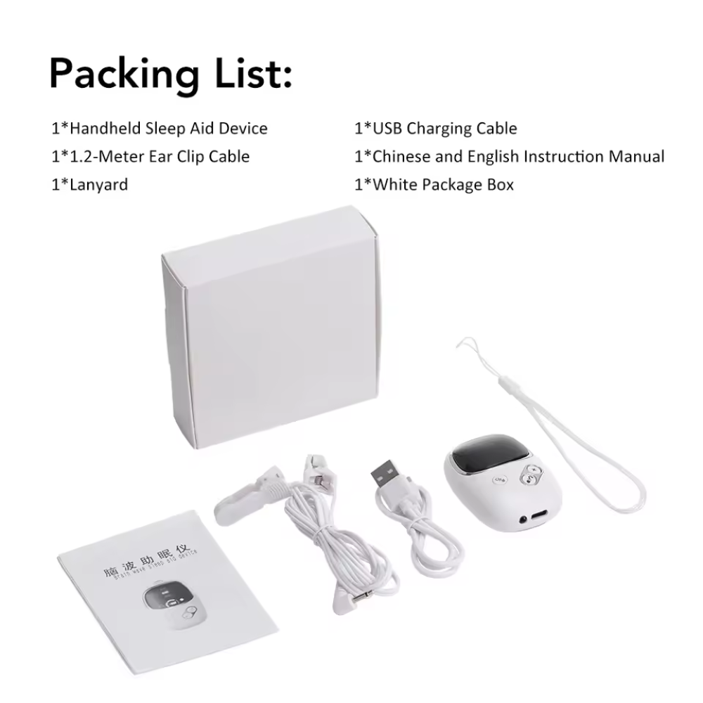 Rechargeable Sleep Aid with Ear Clip – Adjustable Settings