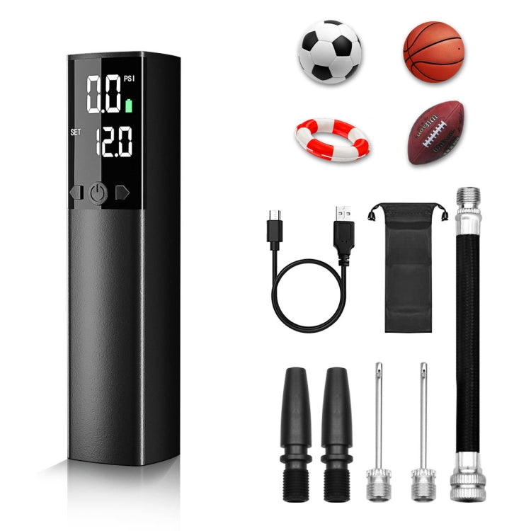 Wireless Electric Inflator with LCD Screen & LED Light - Compact Air Pump for Fast Ball Inflation