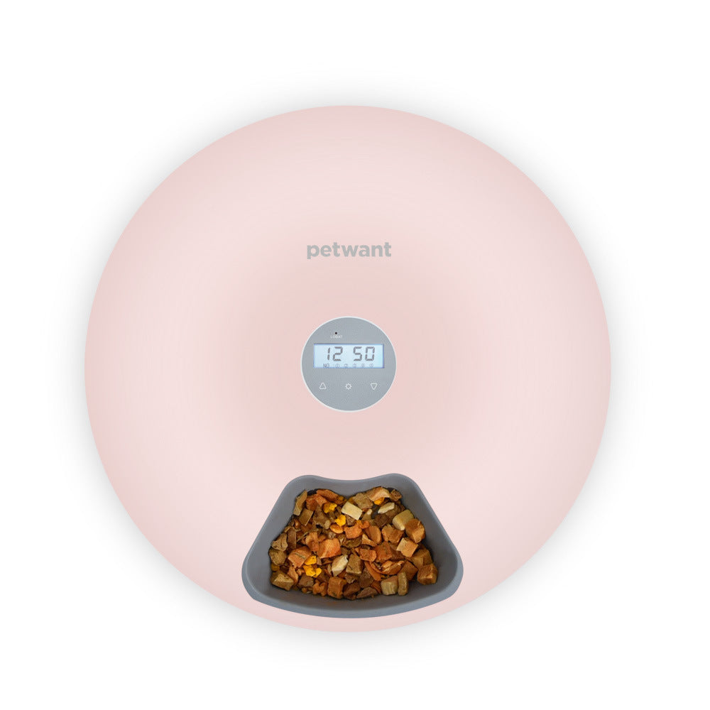 Automatic Pet Feeder with Six Meal Slots for Cats and Dogs