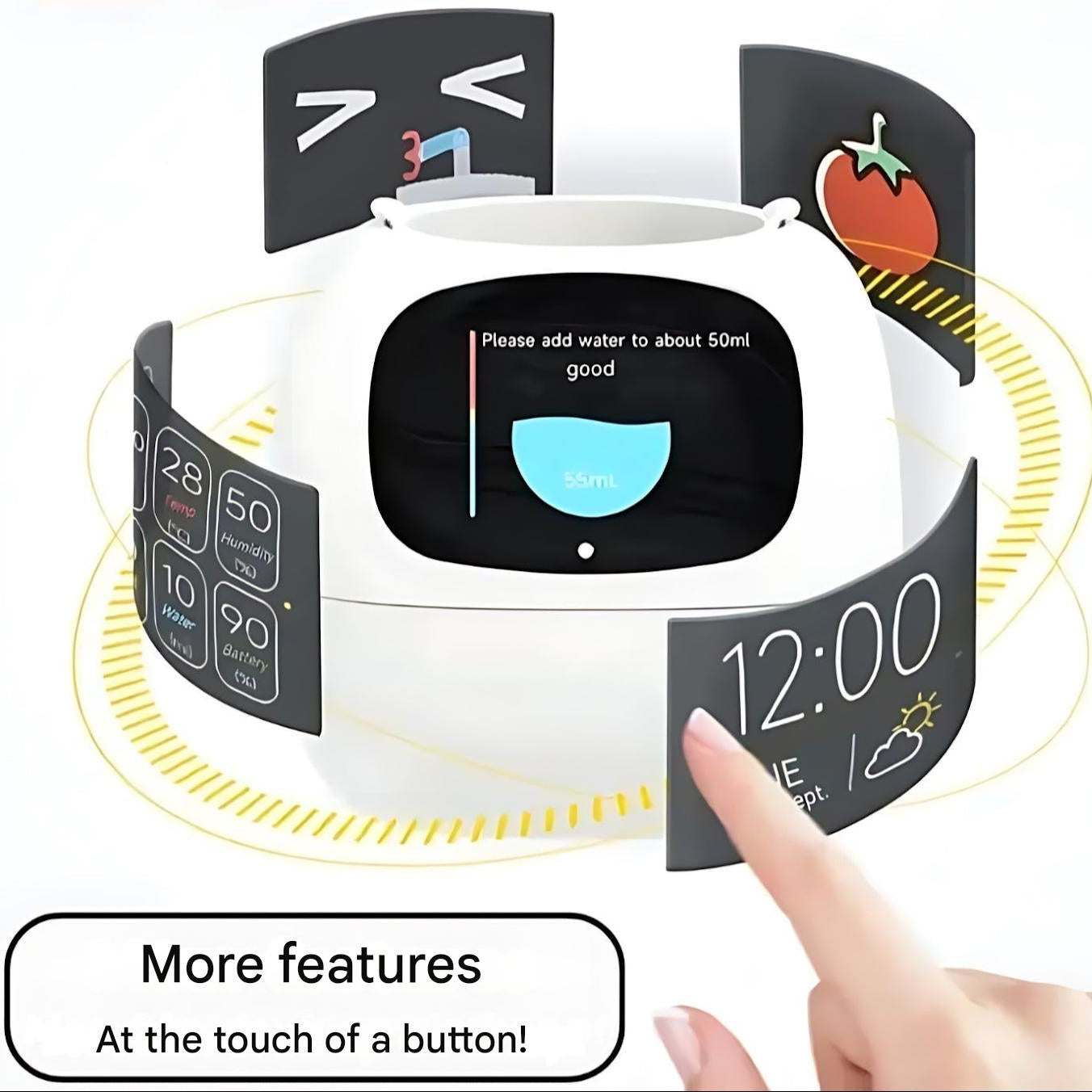 Self-Watering Flower Pot with App Notifications and Emoji Alerts