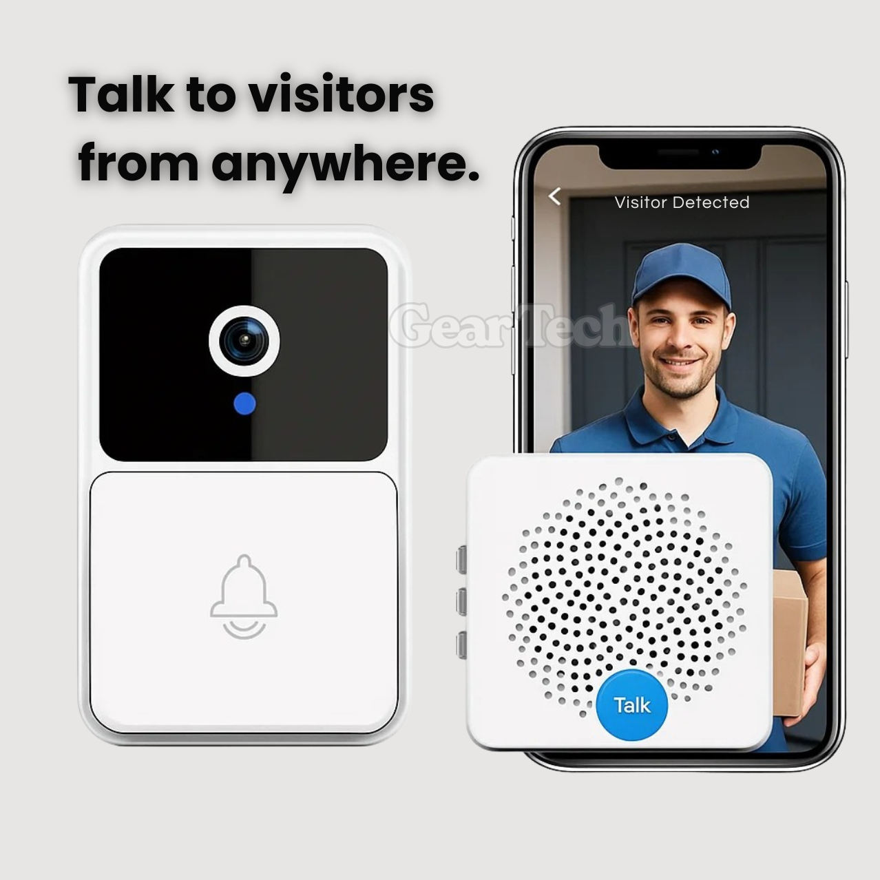 1080p HD Video Doorbell with Motion Detection Alerts