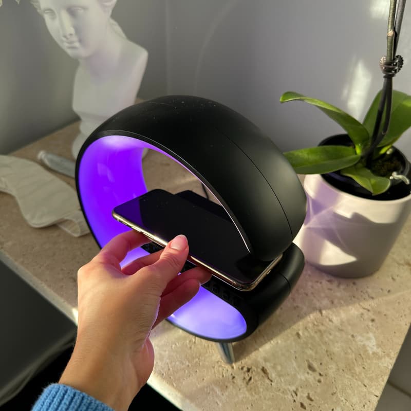 LED Alarm Clock with Sunrise Feature, 15W Wireless Charging & Bluetooth 5.0