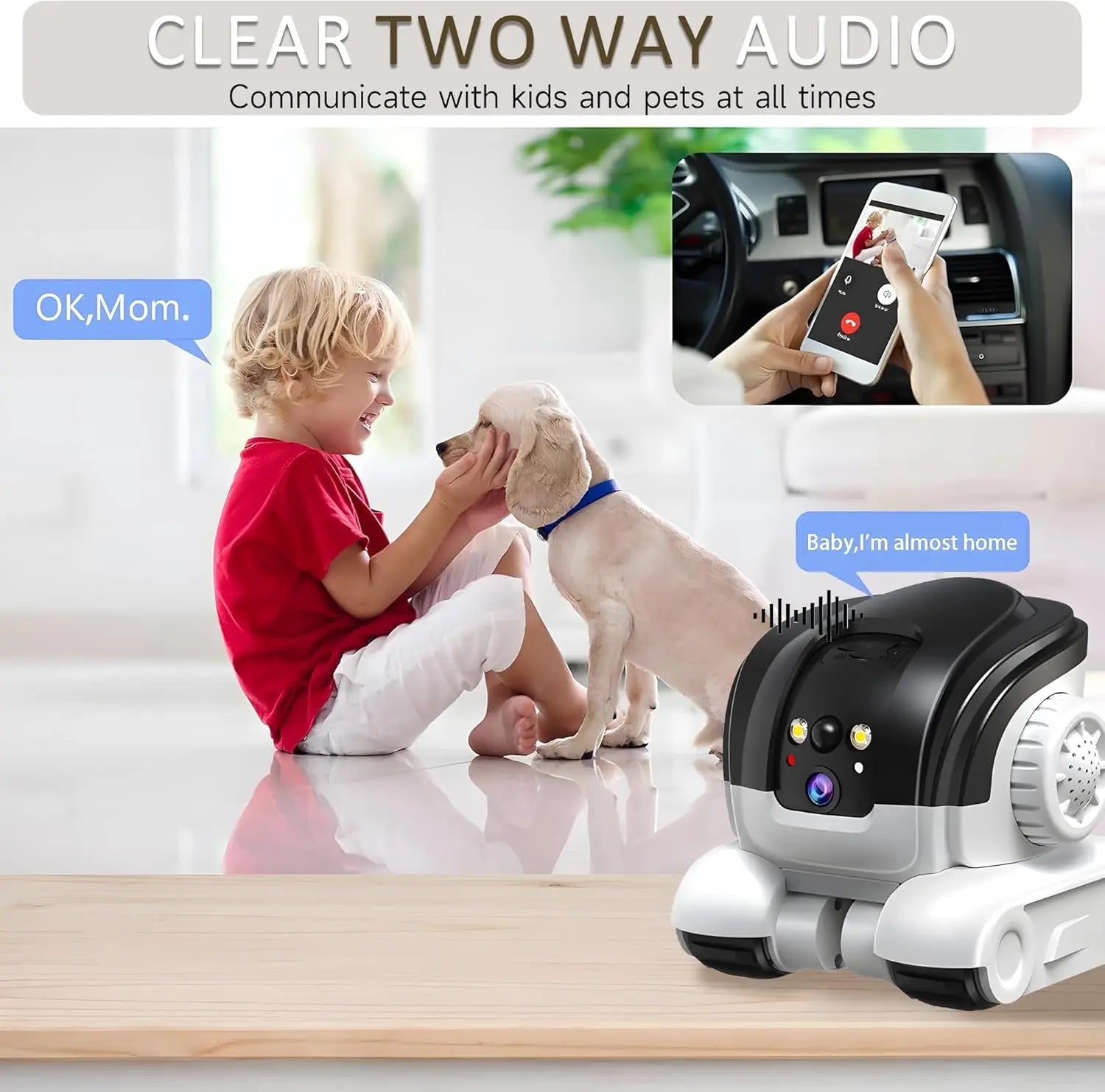 1080P Animal Surveillance Camera with Two-Way Audio and Night Vision